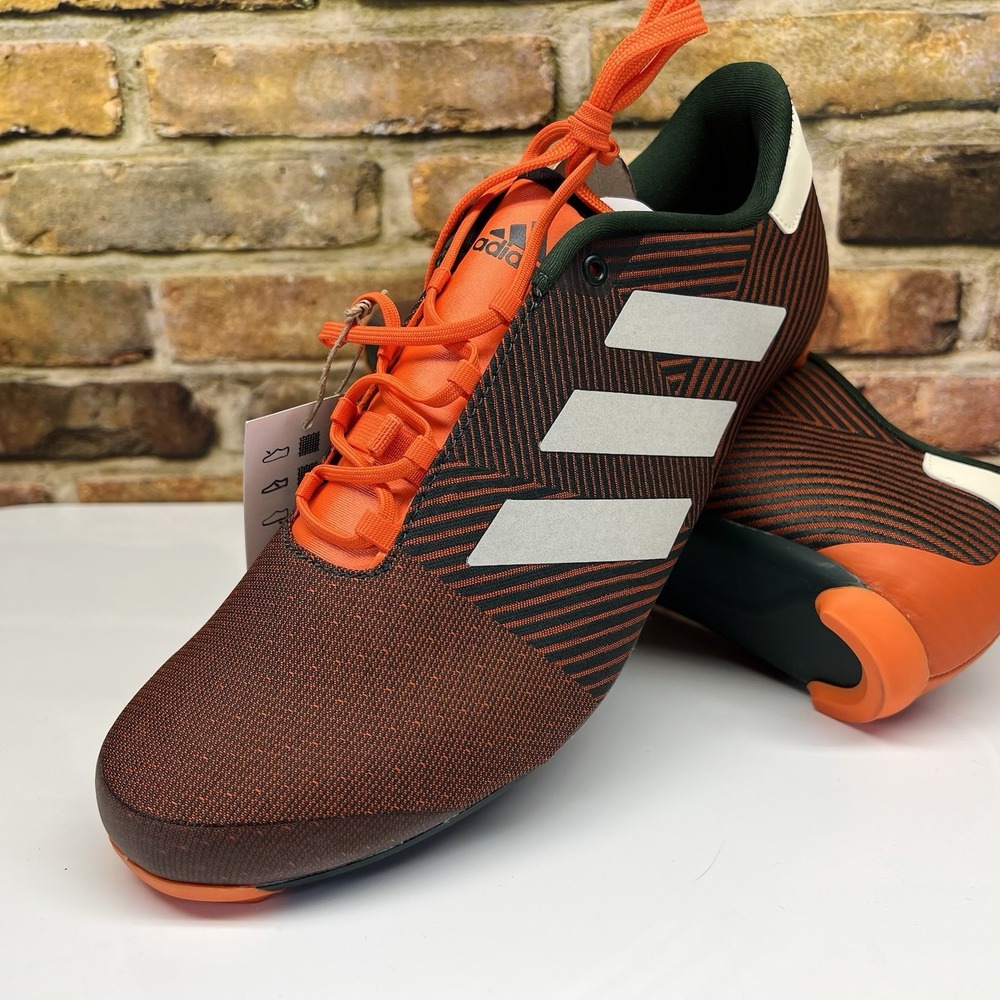 Adidas The Road Cycling Shoes Orange Green Lace Up Men's Size 9 GY6810